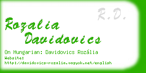 rozalia davidovics business card